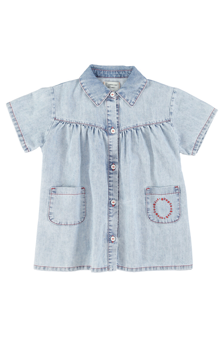 Piupiuchick Short dress | blue light denim