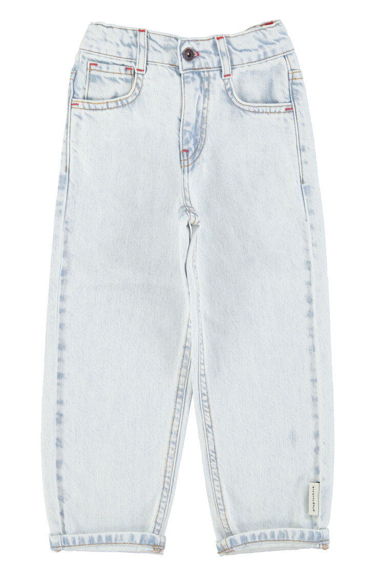 Piupiuchick Trousers | washed light blue denim