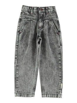 Piupiuchick Mom fit trousers | washed black denim