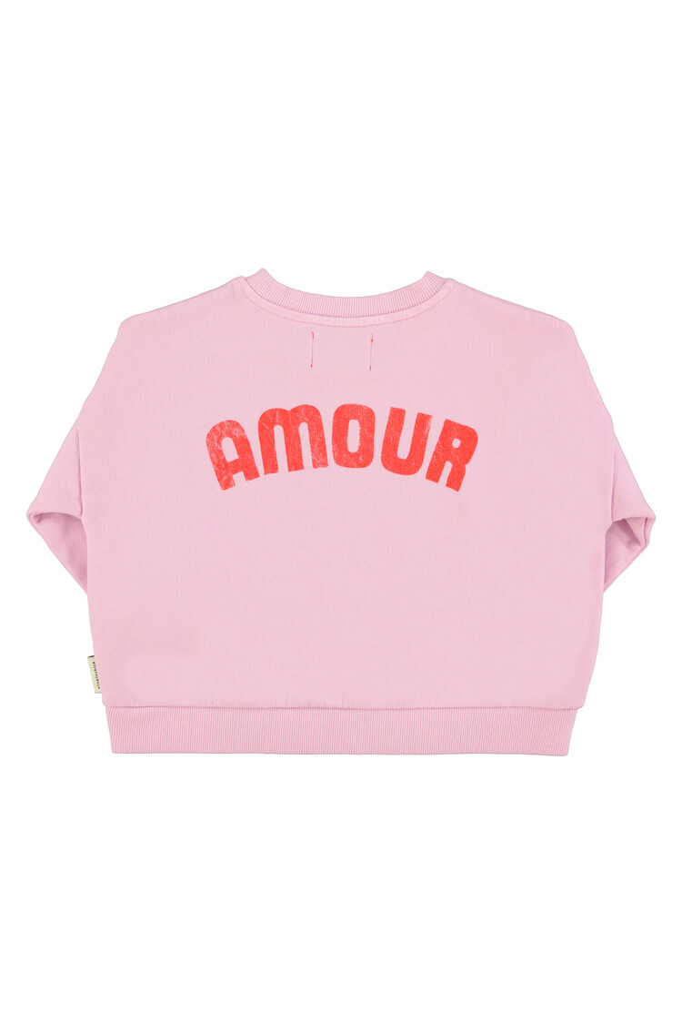 Piupiuchick Sweatshirt | lilac w/ red heart print
