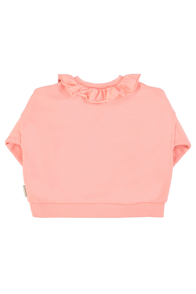 Piupiuchick Sweatshirt w/ collar | light pink w/ strawberry
