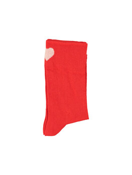 Piupiuchick Socks | red w/ ecru heart