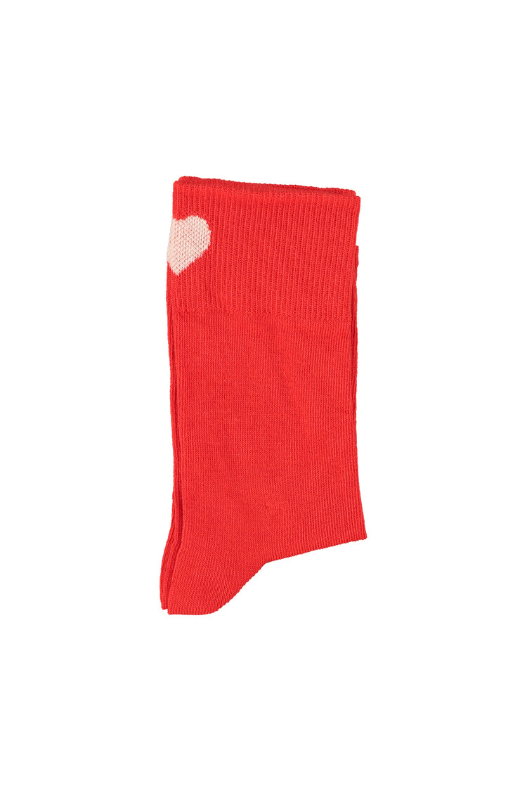 Piupiuchick Socks | red w/ ecru heart