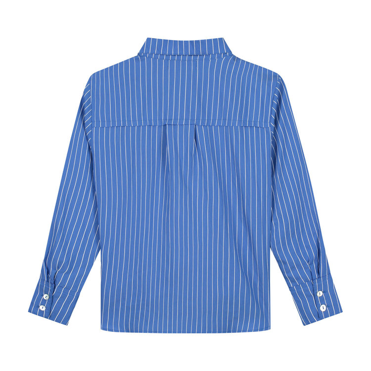 Charlie Petite Isra Blouse - Blue/White Stripes