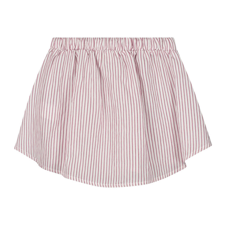 Charlie Petite Pem Skirt  - White/Red Stripes