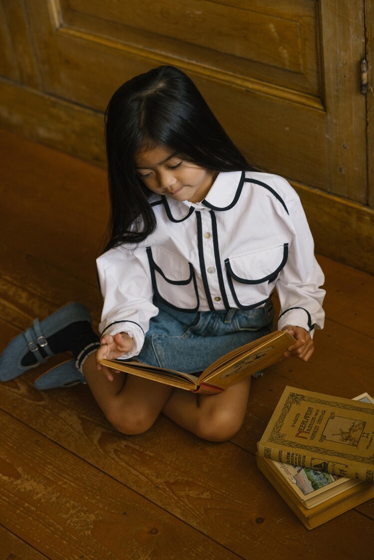 Charlie Petite Puck Skirt - Light Snow Wash