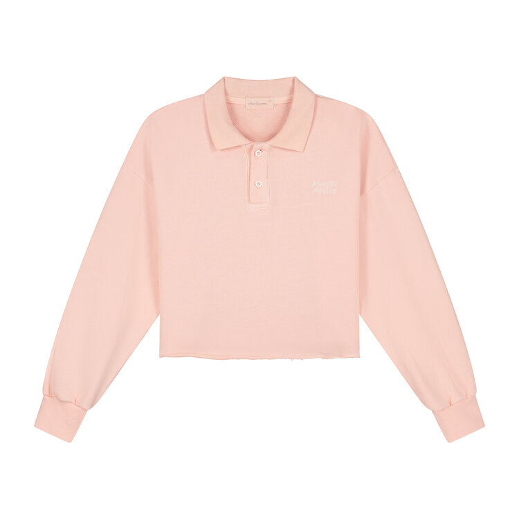 Charlie Petite Pixy Polo Sweater - Pink Washed