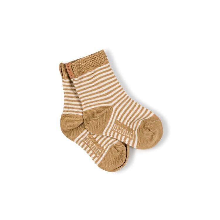 Nixnut Stripe Socks - Biscuit Stripe