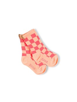 Nixnut Checkered Socks - Coral