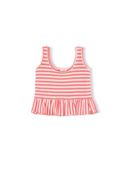 Nixnut Sum Top - Coral Stripe