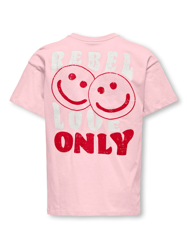 Only KOGEROS LIFE S/S LOOSE PRINT - Barely Pink