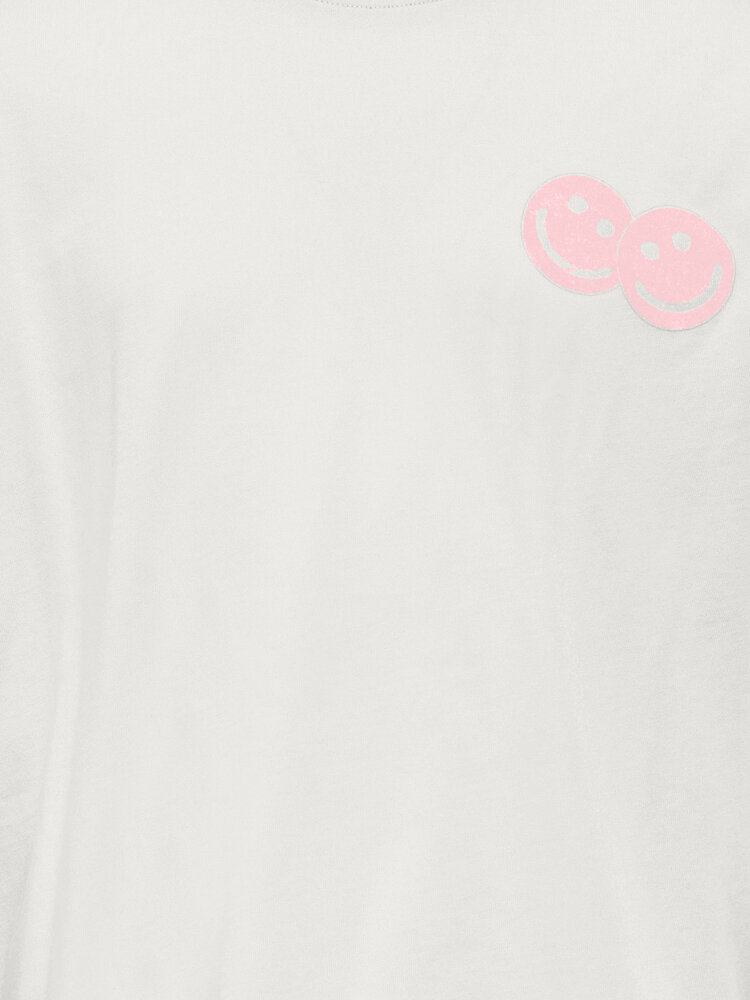 Only KOGEROS LIFE S/S LOOSE PRINT - Cloud Dancer