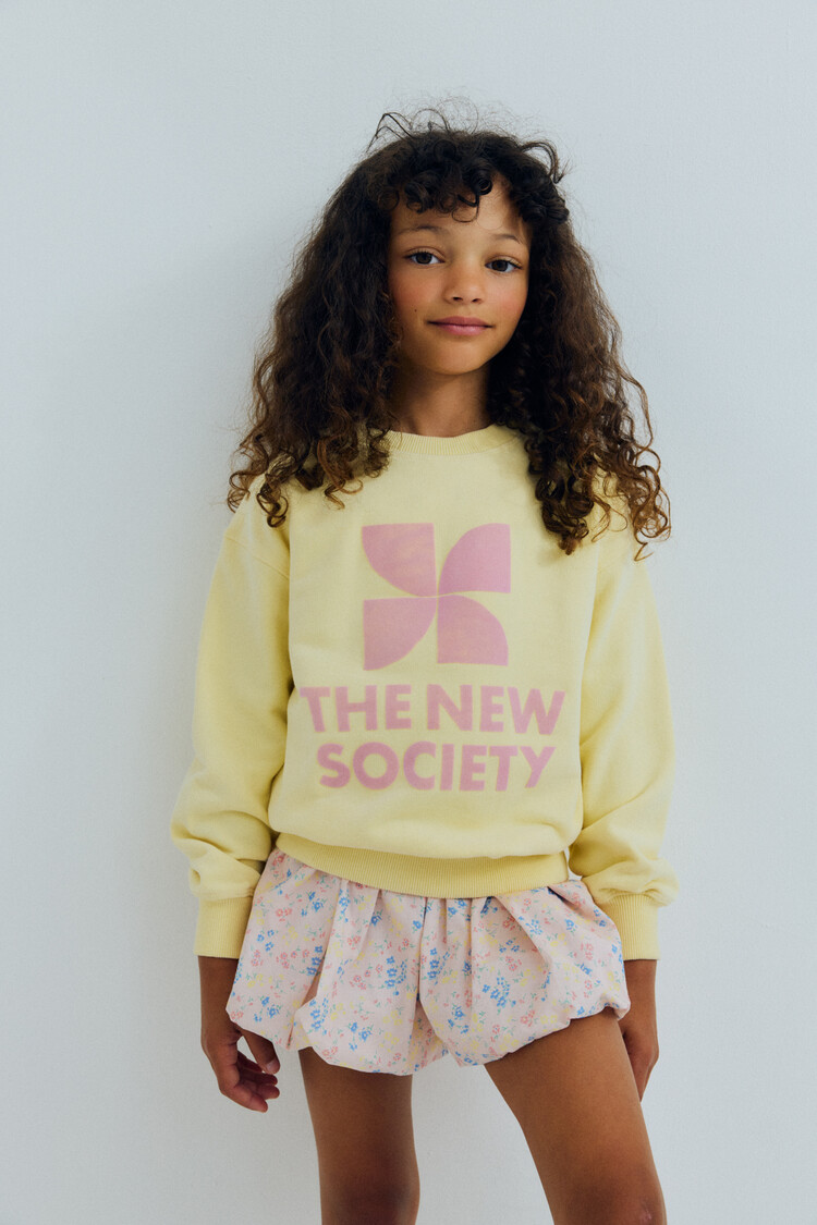 The New Society TNS Logo Sweatshirt Soft Lemon