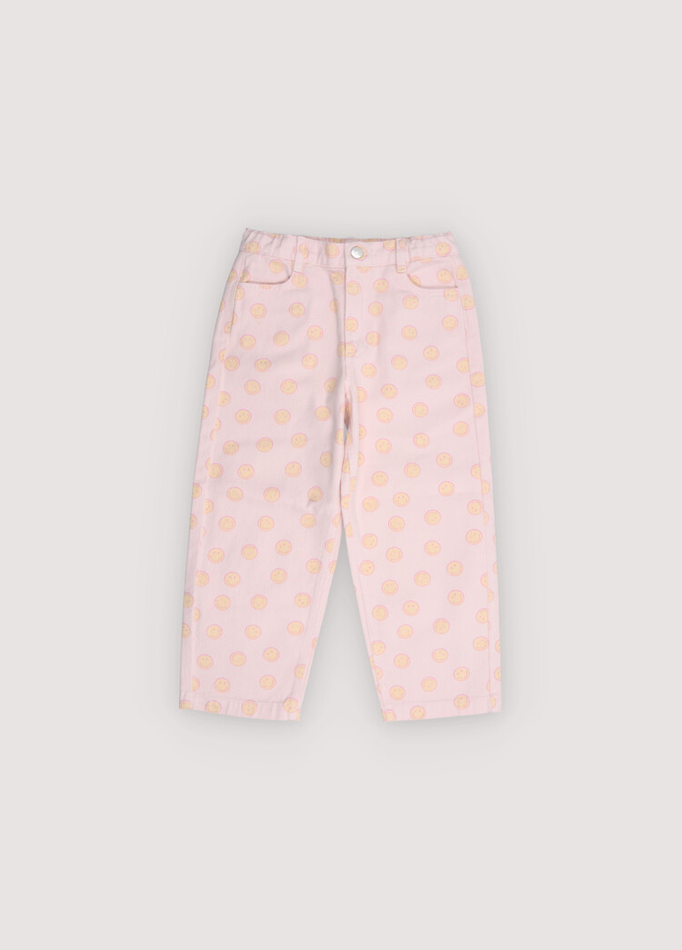 The New Society Smiley Denim Pant Smiley Print