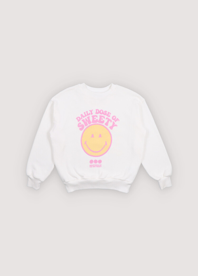 The New Society Smiley Sweatshirt Smiley Pure Cloud