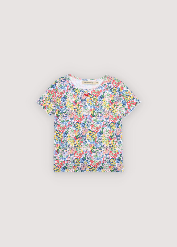 The New Society TNS Rib Tee Verbena Print