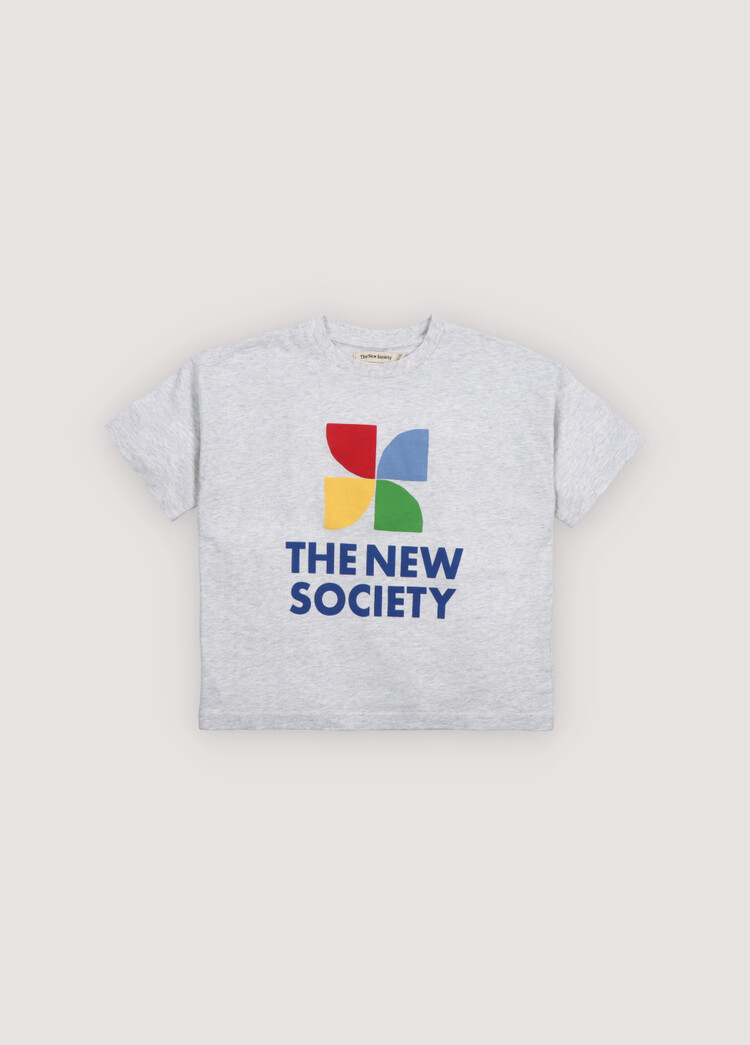 The New Society TNS Logo T-Shirt Light Grey Melange