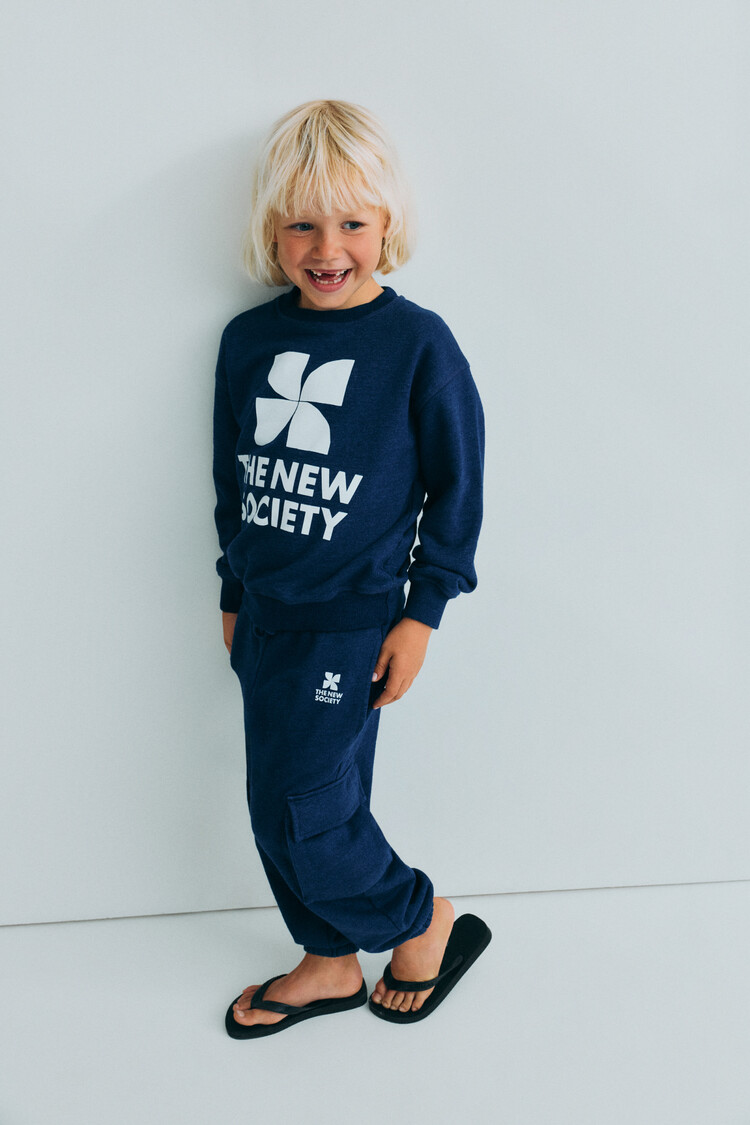 The New Society TNS Logo Sweatshirt Indigo Denim