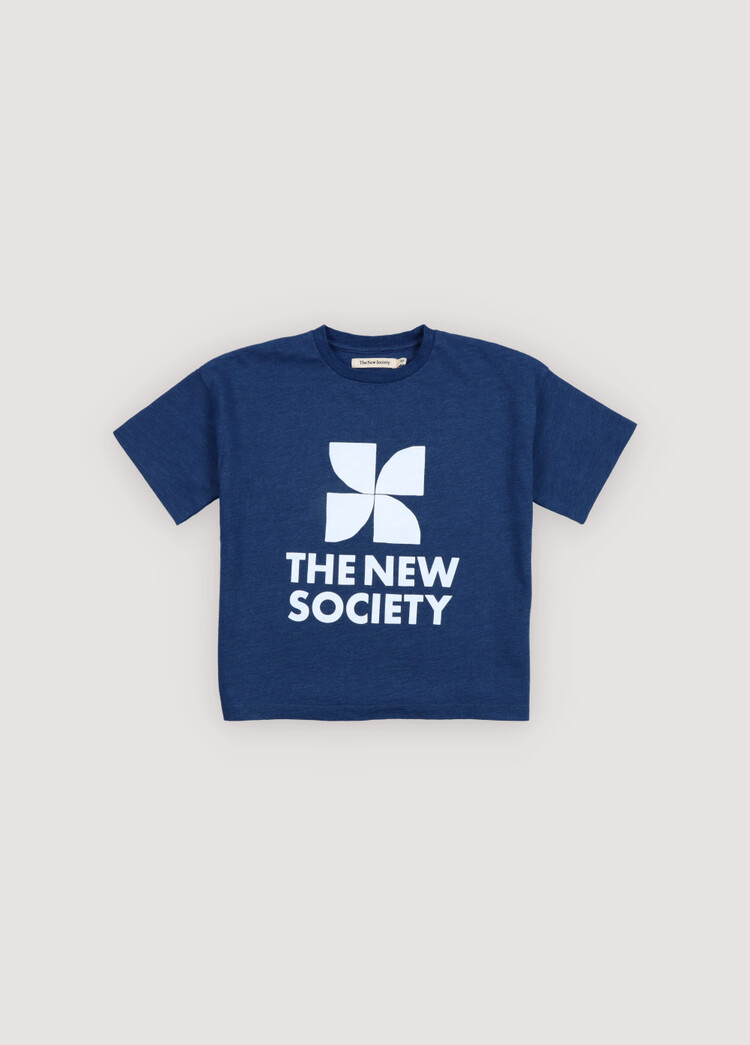 The New Society TNS Logo T-Shirt Indigo Denim