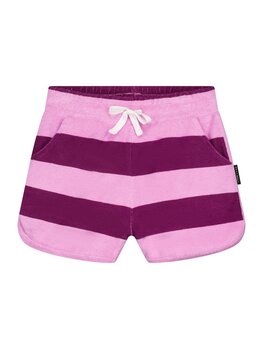 Daily Brat STRIPED TOWEL SHORTS PLUM