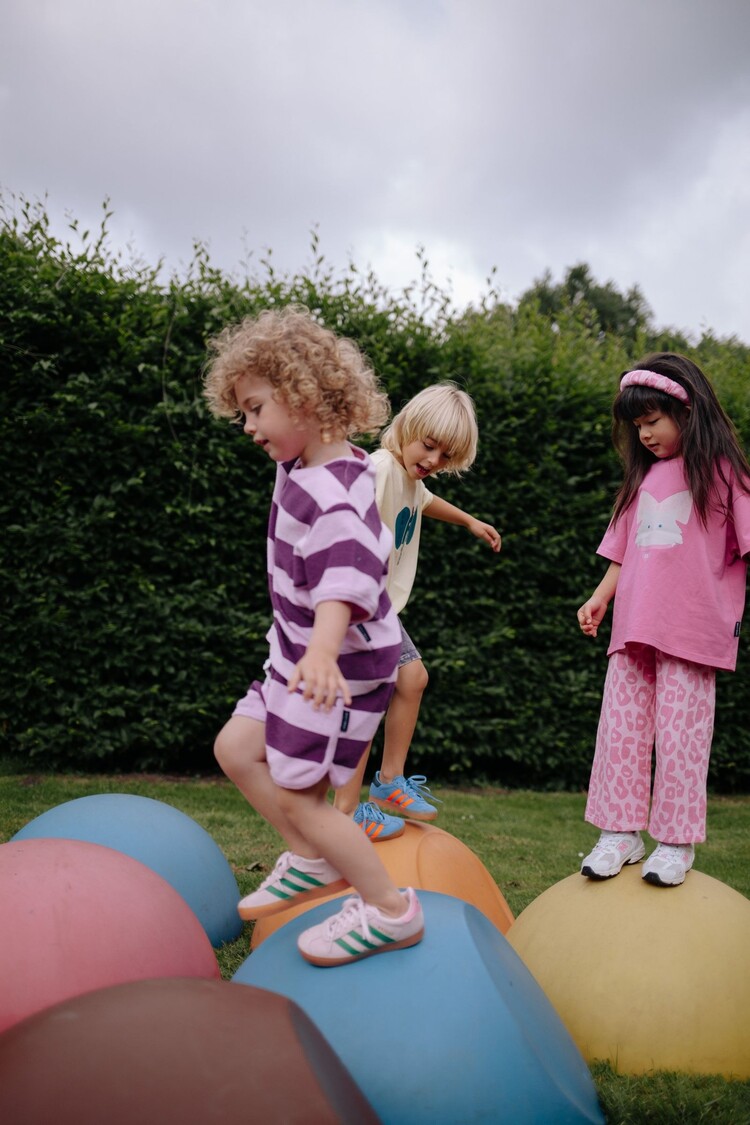 Daily Brat STRIPED TOWEL SHORTS PLUM