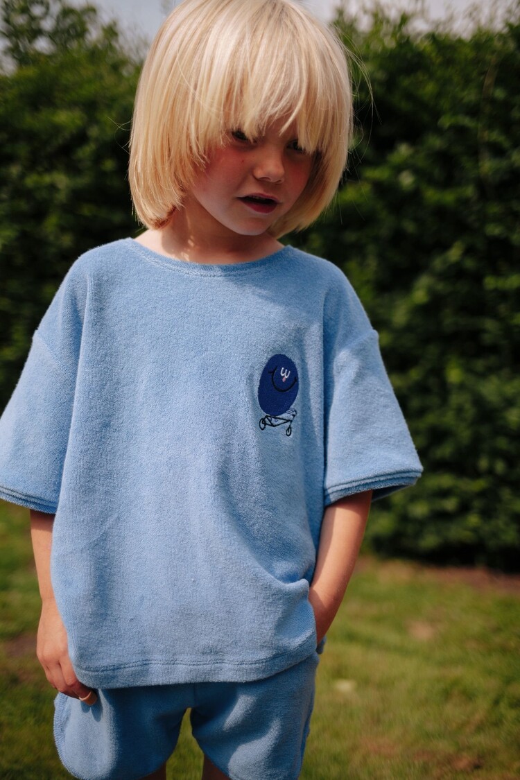 Daily Brat GIGGLIN TOWEL T-SHIRT BLUE