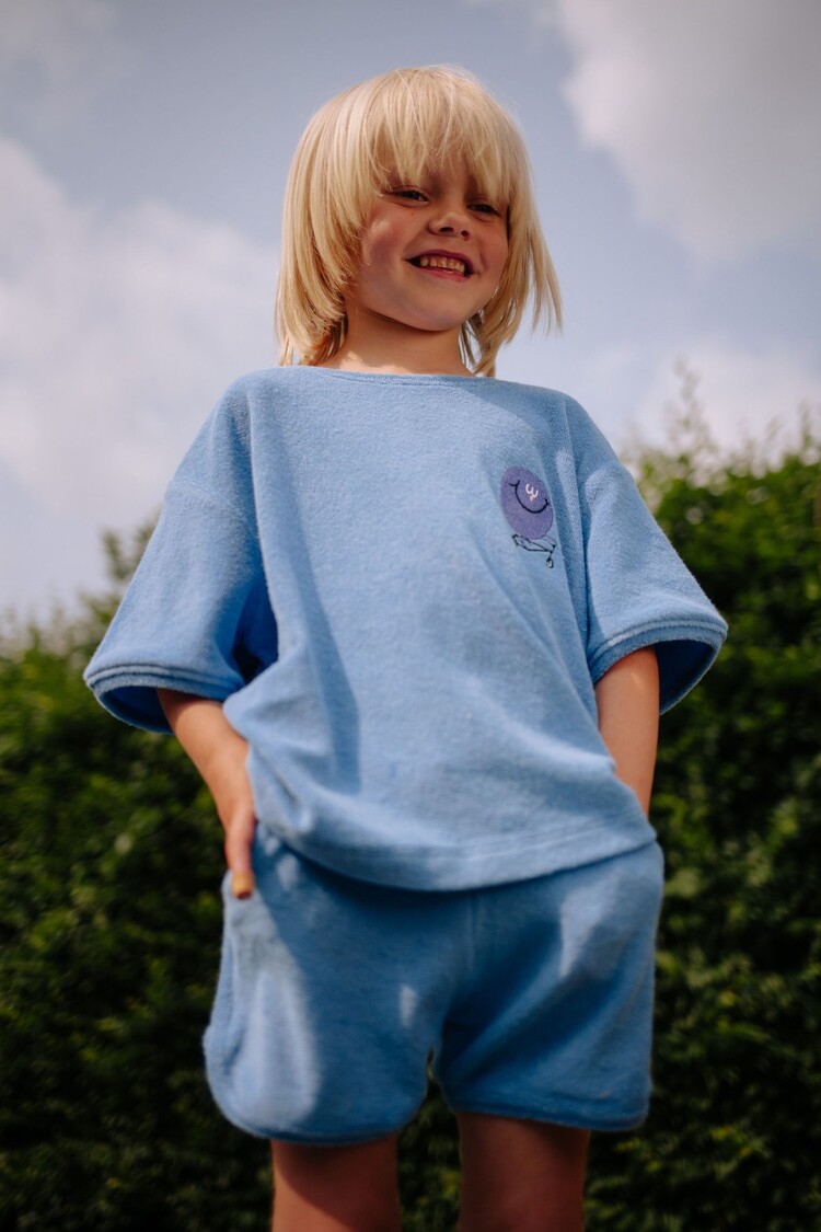 Daily Brat GIGGLIN TOWEL T-SHIRT BLUE