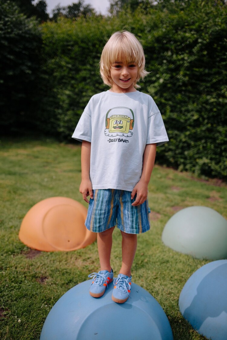 Daily Brat FUNKY HEADPHONES T-SHIRT STERLING BLUE