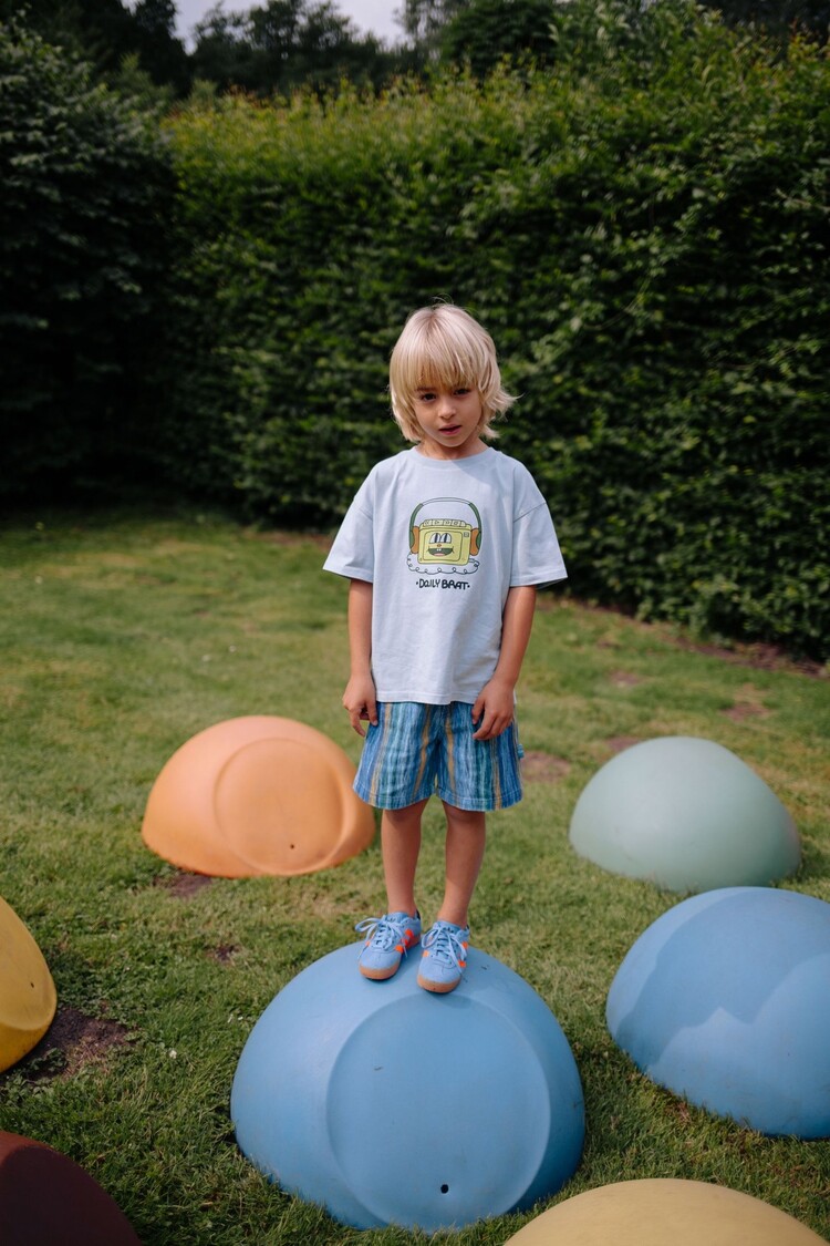 Daily Brat FUNKY HEADPHONES T-SHIRT STERLING BLUE