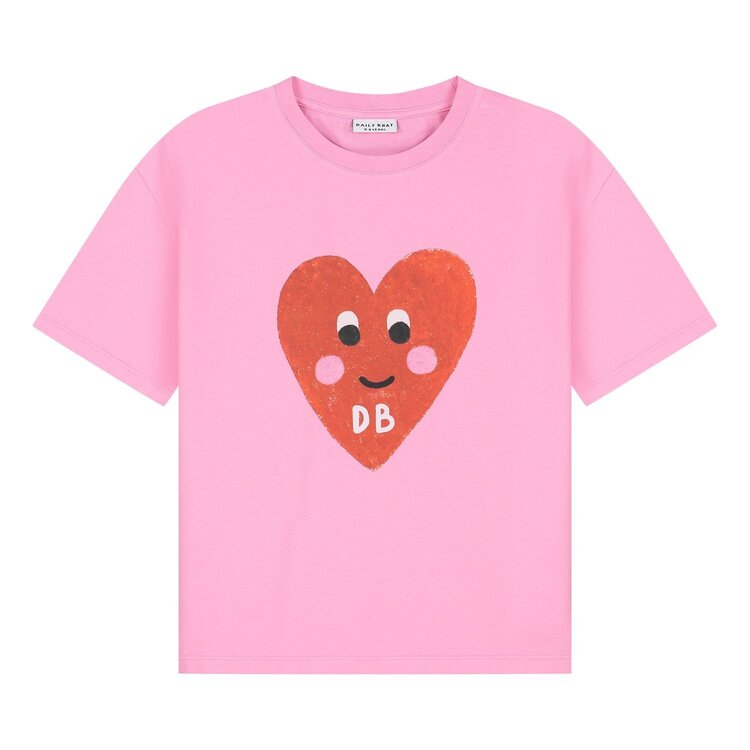 Daily Brat PATTY HEART T-SHIRT PINK COSMOS