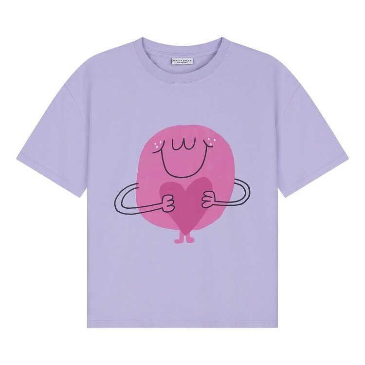 Daily Brat FLOSSY HEART T-SHIRT LAVENDER
