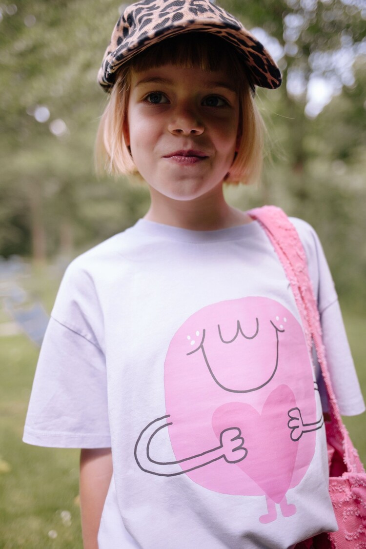 Daily Brat FLOSSY HEART T-SHIRT LAVENDER