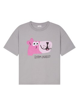 Daily Brat WHO CARES T-SHIRT ULTIMATE GRAY