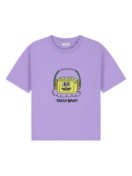 Daily Brat HEADPHONES T-SHIRT PAISLEY PURPLE