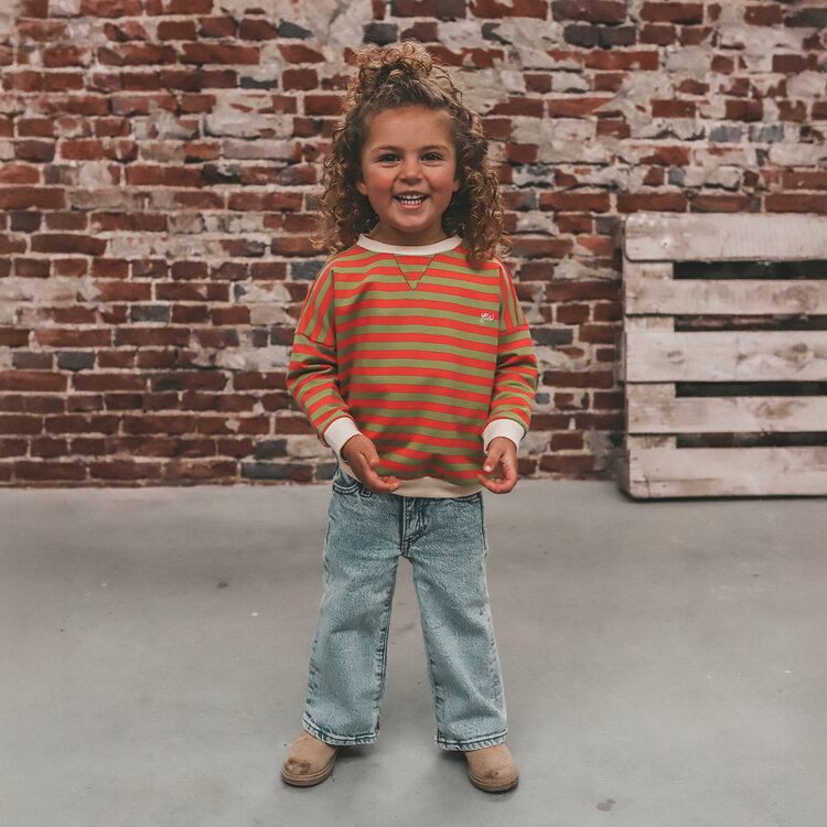 Your Wishes Stripe French Knit | Sweater - Mosstone