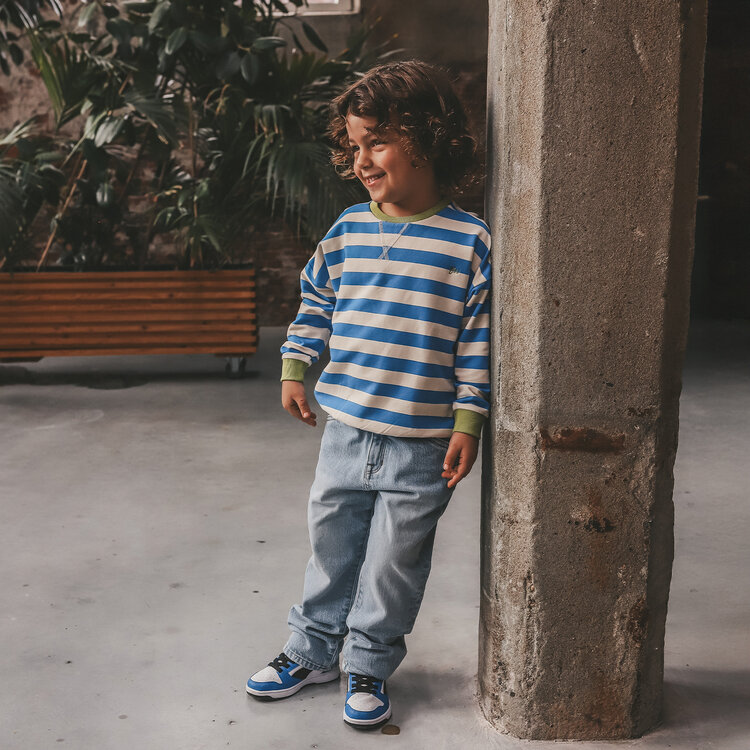 Your Wishes Stripe French Knit | Sweater - French Blue