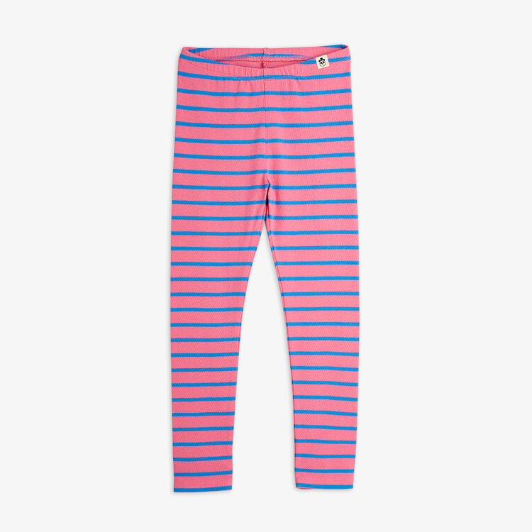 Mini Rodini Stripe yd legging pink