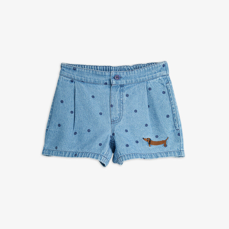 Mini Rodini LW denim dots aop shorts blue