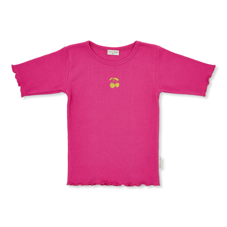 Petit Blush Rib T-Shirt - Rose Violet