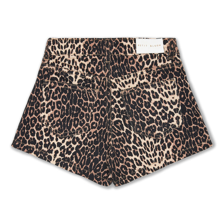 Petit Blush Jeans Short - Leopard