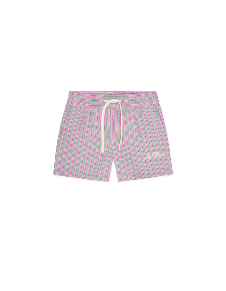 Les Deux Stan Stripe Swim Shorts - Crocus Pink