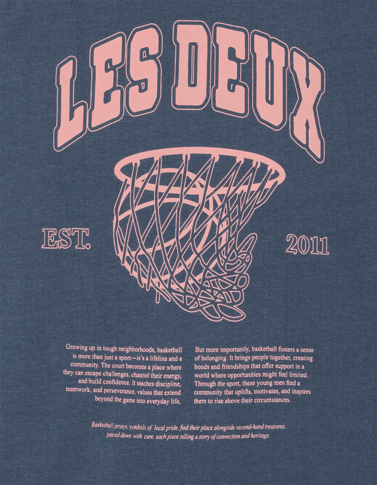 Les Deux Hoop T-Shirt - Denim Blue