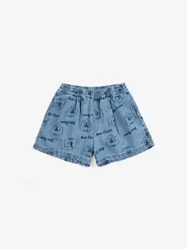 Bobo Choses Pickles The Dog all over denim short