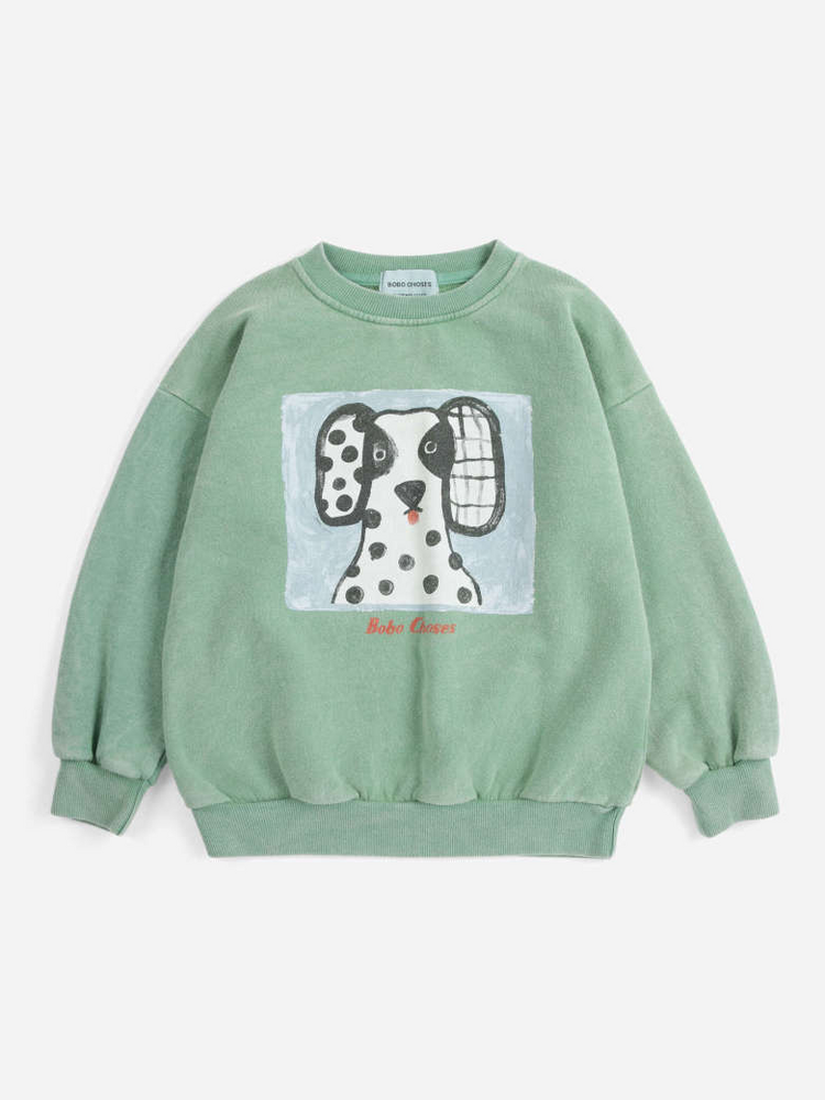 Bobo Choses Van Dog sweatshirt- Green Limited