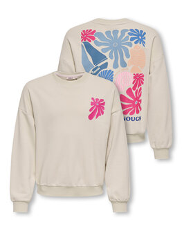 Only KOGKARLIE LIFE LS LOOSE - Oatmeal Flowers