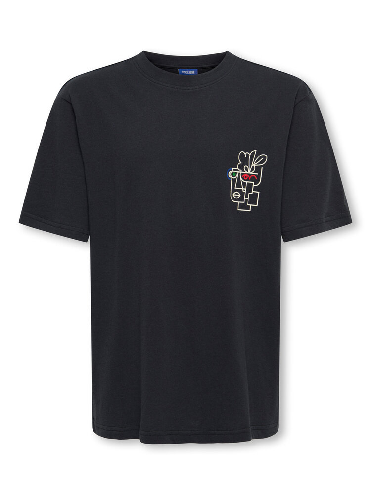 Only & Sons OSJFREDE LIFE RLX SS - Jet Black