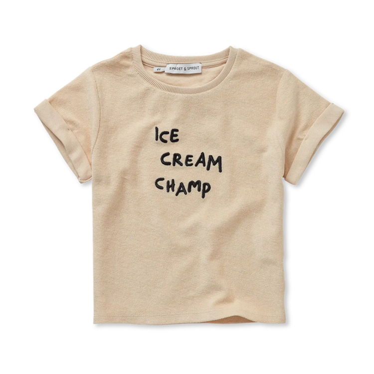 Sproet & Sprout Terry Tshirt ice cream champ sesame