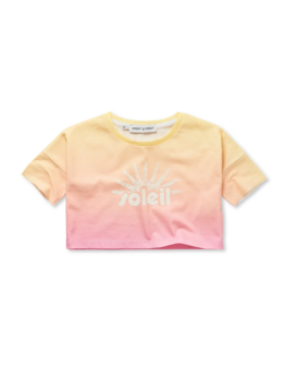 Sproet & Sprout Cropped Tshirt rainbow dye podium pink