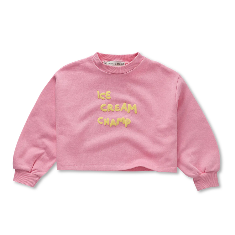 Sproet & Sprout Boxy batman sleeve ice cream podium pink