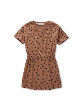 Sproet & Sprout Tshirt dress animal print camel